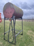 APPROX. 300-GALLON FUEL TANK ON STAND, WITH HOSE & NOZZLE