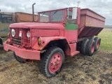 1972 AM GENERAL M35A2 2-1/2 TON STAKE TRUCK, 6X6, 6-CYLINDER DIESEL ENGINE, 5-SPEED MANUAL TRANS, TA