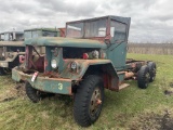 1960 REO M44 2-1/2 TON STAKE TRUCK, 6X6, NO ENGINE, 5-SPEED MANUAL TRANS, FOR PARTS/REPAIR, VIN: M14