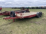 1979 FLATBED TRAILER, 20' X 86'', TANDEM AXLE, RAMPS, TAKES 2-5/16'' BALL, VIN: B9D78209, TITLED ITE