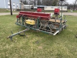 4-ROW GANDY SEEDER WITH ROLLERS, FERTILIZER BOX, PIN HITCH