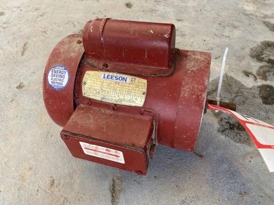 ELECTRIC MOTOR, LEESON, 1-HP, 115 VOLT, SINGLE PHASE, 1725 RPM