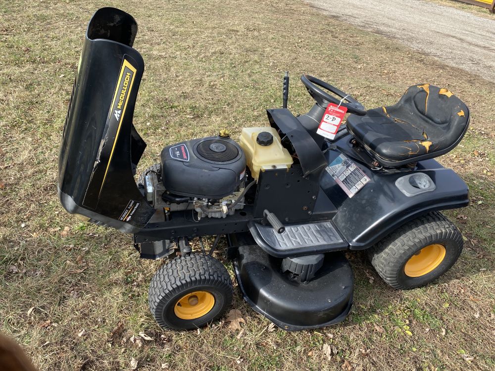 MCCULLOCH MC 18542LT RIDING LAWN MOWER 18.5 HP Proxibid