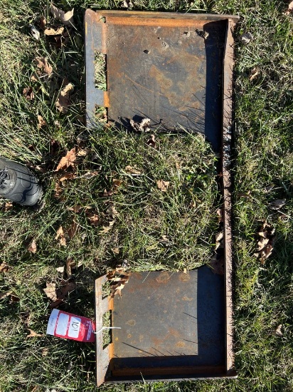 SKID STEER MOUNT PLATE, HAS SOME DAMAGE (BENT)