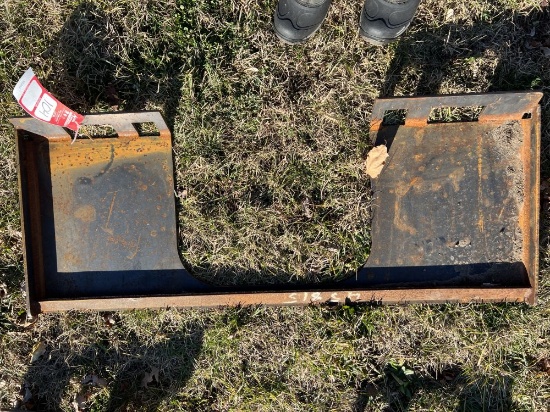 SKID STEER MOUNT PLATE, HAS SOME DAMAGE (BENT)