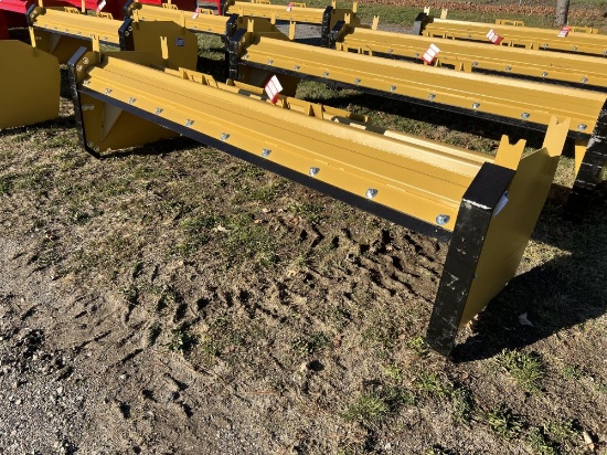NEW SNOW PUSHER, 10', SKID STEER MOUNT