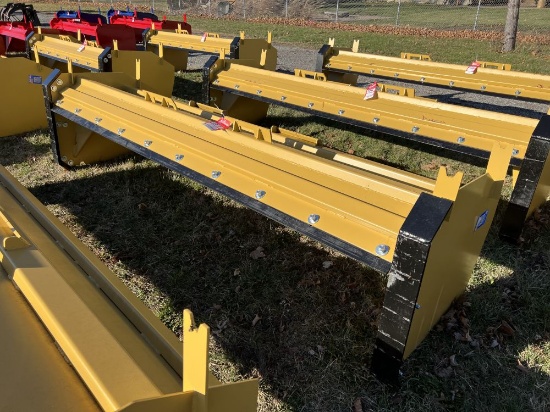 NEW SNOW PUSHER, 10', SKID STEER MOUNT