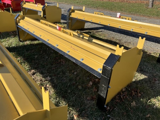 NEW SNOW PUSHER, 10', SKID STEER MOUNT