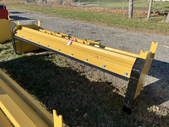 NEW SNOW PUSHER, 10', SKID STEER MOUNT