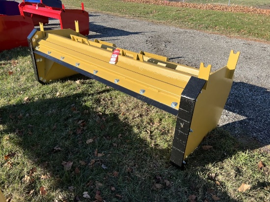 NEW SNOW PUSHER, 8', SKID STEER MOUNT