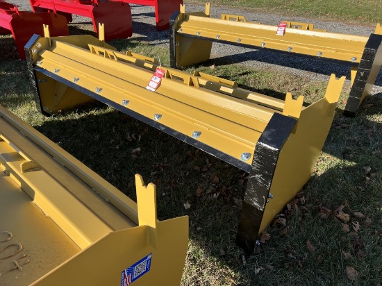 NEW SNOW PUSHER, 8', SKID STEER MOUNT