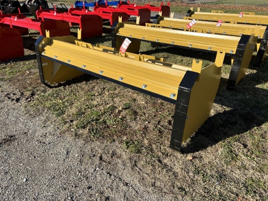 NEW SNOW PUSHER, 8', SKID STEER MOUNT