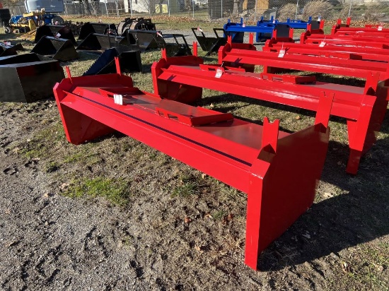 NEW SNOW PUSHER, 8', SKID STEER MOUNT