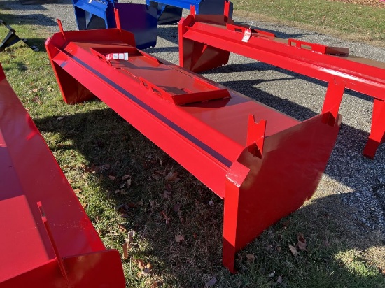 NEW SNOW PUSHER, 8', SKID STEER MOUNT