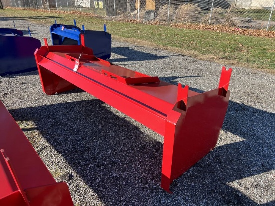 NEW SNOW PUSHER, 8', SKID STEER MOUNT