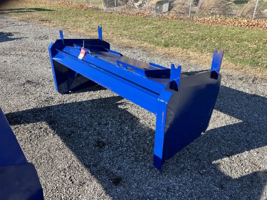 NEW SNOW PUSHER, 6', SKID STEER MOUNT