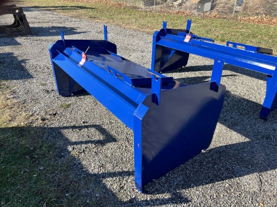 NEW SNOW PUSHER, 6', SKID STEER MOUNT