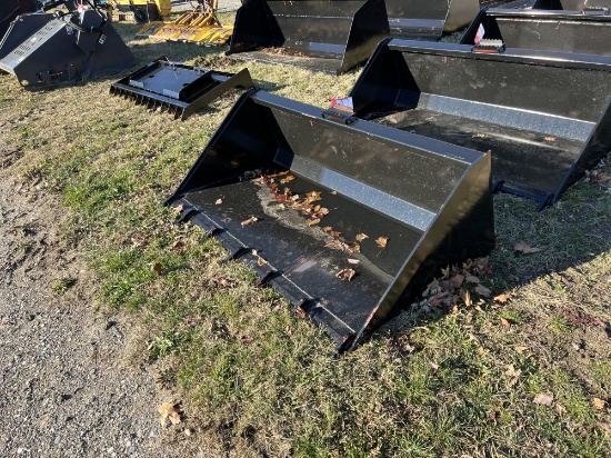 NEW SKID STEER BUCKET WITH TEETH, 66''