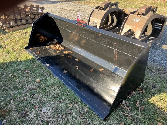 NEW SNOW/MULCH BUCKET, SKID STEER MOUNT, 90''