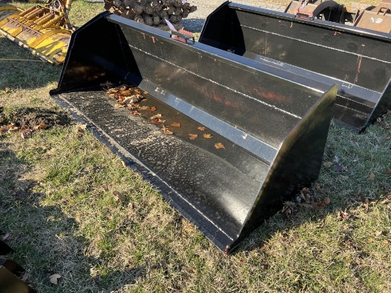 NEW SNOW/MULCH BUCKET, SKID STEER MOUNT, 90''