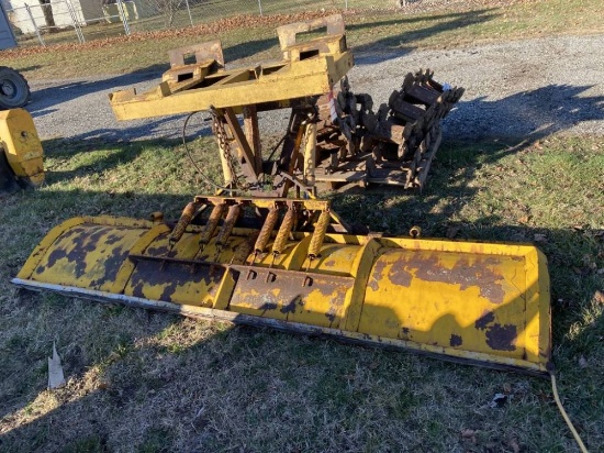 MEYER 10' SNOW PLOW WITH SKID STEER MOUNT
