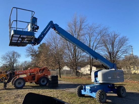 2011 GENIE S-45 ROUGH TERRAIN BOOM LIFT, 4X4, PERKINS DIESEL, 45' HEIGHT, 36'8'' REACH, 500 LB LOAD 