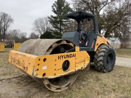 HYUNDAI HR 120C-9 SMOOTH DRUM COMPACTOR, SUN CANOPY, 84'' DRUM, DIESEL, 1317 HOURS SHOWING, S/N: 260