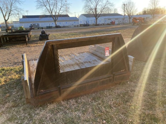 FLATBED WITH HEADACHE RACK, 7' X 7'