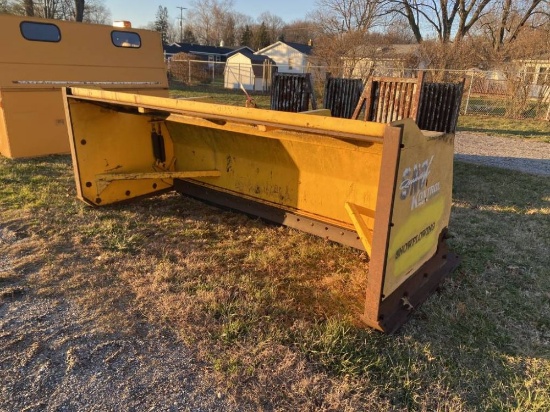 SNO CONTROL 10' SNOW PUSHER, PLUMBED FOR CAT TH63 TELEHANDLER