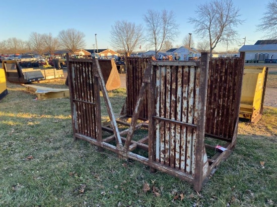 MATERIAL RACK WITH FORK POCKETS