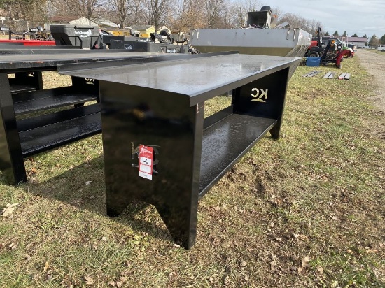 NEW STEEL WORK BENCH, 90''