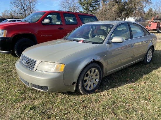 2002 AUDI A6 QUATTRO AWD 4-DOOR SEDAN, 3.0L V6 GAS ENGINE, LEATHER, AM/FM-CD-CASS, PW, PL, PM, SUN R