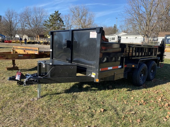 NEW 2023 QUALITY STEEL TANDEM AXLE DUMP TRAILER, 14' X 83'', RAMPS, HYDRAULIC DUMP BOX WITH 24'' SID