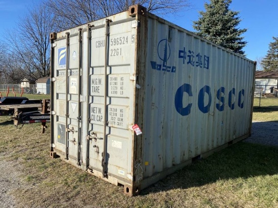 20' SHIPPING CONTAINER, 8'H X 8'W, SWING DOORS