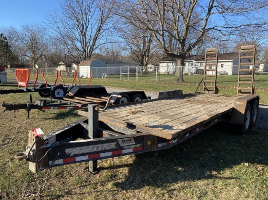2014 TOWMASTER TANDEM AXLE EQUIPMENT TRAILER, 82'' X 20' ELECTRIC BRAKES, PINTLE HITCH, 20,000 GVWR,