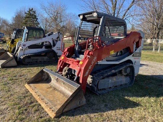 TAKEUCHI TL10V2 TRACK SKID STEER, 2020, OPEN ROPS, JOYSTICK STEERING, REAR VIEW CAMERA, 16'' TRACKS,