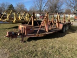 1993 DOONAN 3X CABLE REEL TRAILER, 23' DECK, ELECTRIC BRAKES, PINTLE HITCH, 24,000# GVWR, NO RAMPS, 