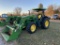 2016 JOHN DEERE 5085E TRACTOR WITH JD H240 LOADER & 72'' BUCKET, OPEN STATION WITH CANOPY, MFWD, 12F