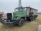1987 FORD L9000 WITH KUHN KNIGHT 8040 PRO TWIN SLINGER MANURE SPREADER, 56,080# GVWR, 18,000# FRONT,