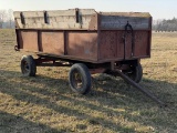 DUMP WAGON, 12', STEEL SIDES WITH WOODEN EXTENSIONS, HYDRAULIC DUMP
