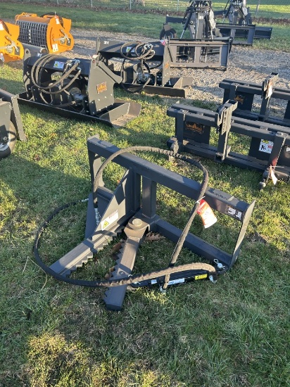 NEW LAND HONOR TREE/POST PULLER, 8'' POST CAPACITY, 20-30 GPM FLOW RANGE, SKID STEER QUICK ATTACH