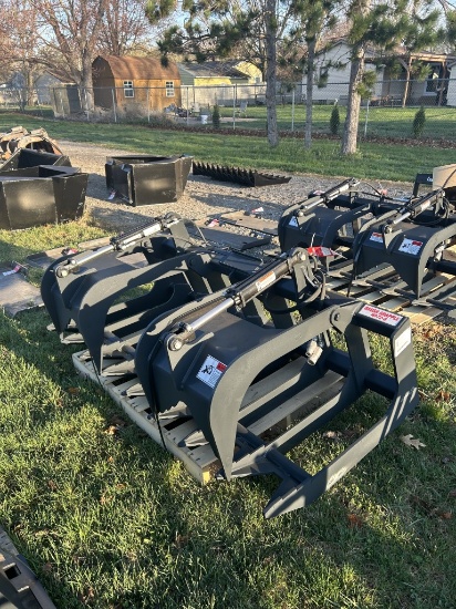 NEW STOUT HD72-8 BRUSH GRAPPLE, SKID STEER MOUNT 72''
