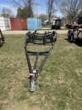 2005 HERITAGE TANDEM AXLE BOAT TRAILER, HAS FENDER DAMAGE & FLAT TIRE, 2'' BALL, HYDRAULIC SURGE BRA