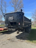 1980 CITY QUAD AXLE DUMP TRAILER, DOUBLE RAMP, VIN: S4077908
