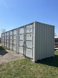 NEW 40'L X 8'W X 9' 6''T SHIPPING / GROUND CONTAINER, FOUR SETS OF SWING DOORS ON ONE SIDE, SWING DO