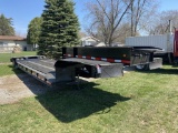 1985 EAGER BEAVER TANDEM AXLE LOWBOY TRAILER, 35,000 TON, 20' X 102'' WELL, NEW BRAKES, NEW BEARINGS