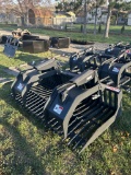 NEW STOUT HD72-3 ROCK GRAPPLE BUCKET, SKID STEER MOUNT, 72''