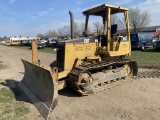 1996 CAT D5 II CRAWLER DOZER, OPEN CANOPY, LEVEL STEER 6-WAY BLADE, PILOT CONTROL, 5084 HOURS SHOWIN