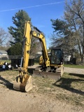 2017 CAT 308E2 CR EXCAVATOR, REAR VIEW CAMERA, TIER 4, SWING BOOM, 7 FT 3 IN STICK, AUXILIARY HYDRAU