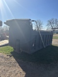17' STEEL DUMP BOX WITH CYLINDER, NEWER TARP & MOTOR, ELECTRIC TARP